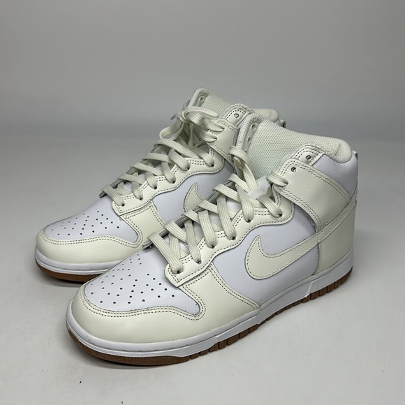 USED Women’s Nike Dunk High White Sail/Gum DD1869-109 No Box - Picture 4 of 7